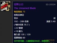 魔兽世界狂野之刃（狂野之刃属性详解） 