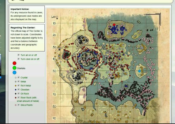 方舟中心岛地图详细介绍中心岛资源分布图
