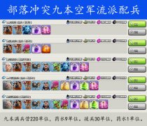 部落冲突9本配兵大全表（九本配兵方案） 