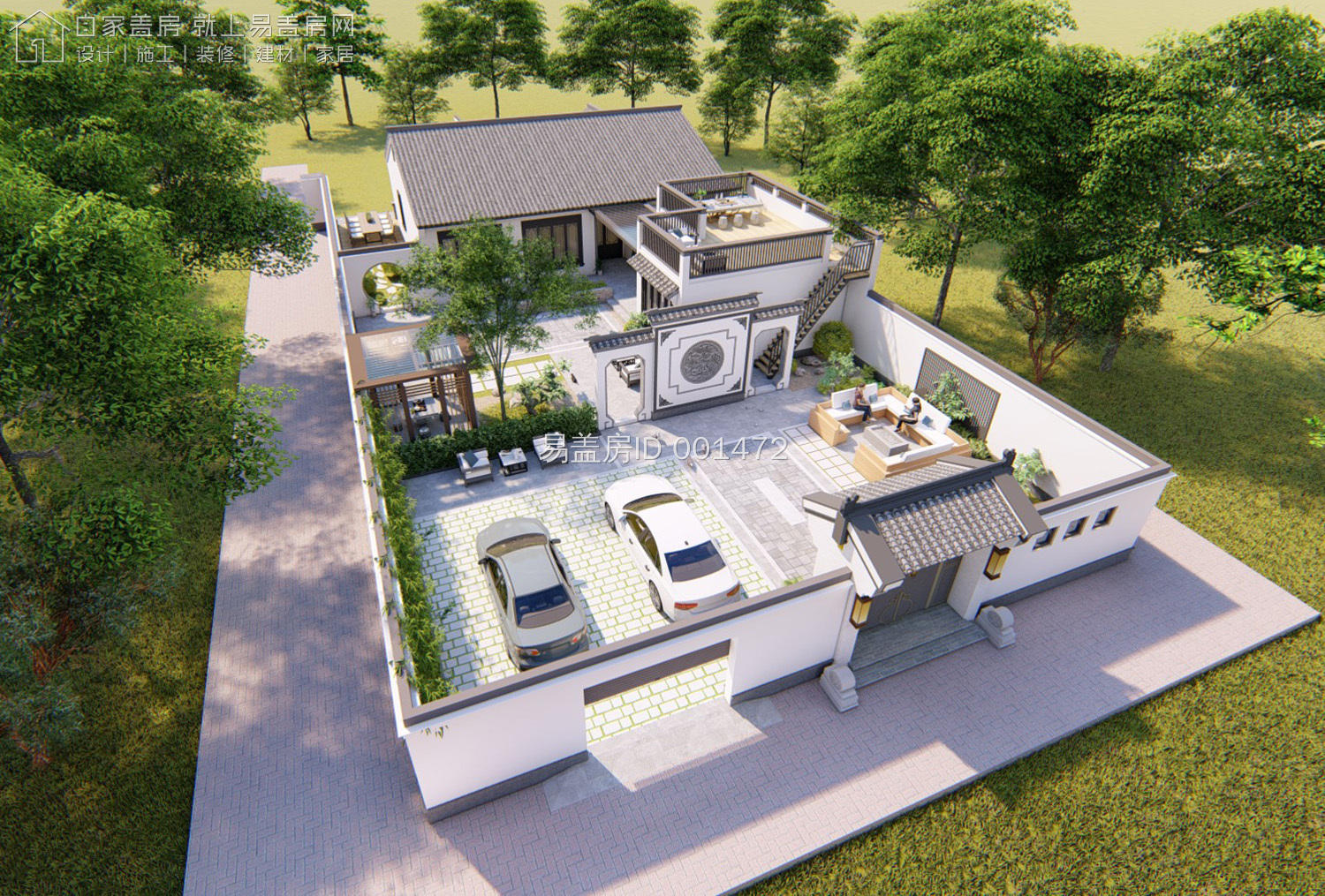 新农村房屋设计图大全一层新中式(格局规划最受欢迎的