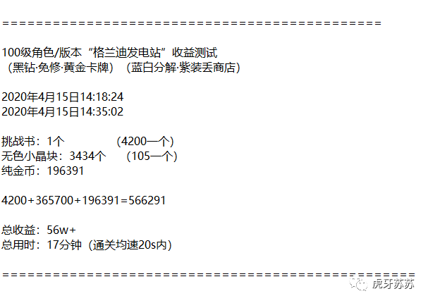 DNF:100级版本八大搬砖副本收益测试与分析！