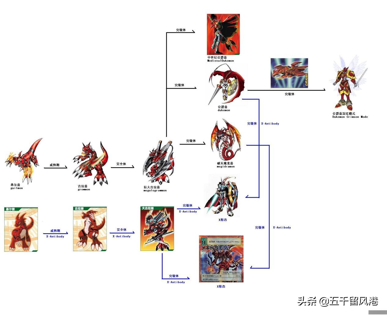 数码宝贝进化图鉴大全(分享主要成员进化图鉴)