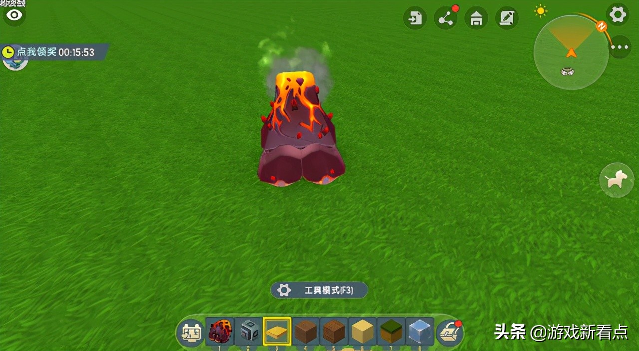 迷你世界：火山地形诞生强大生物，无视岩浆伤害，可当玩家坐骑