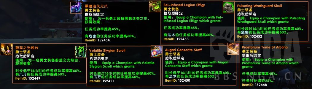 魔兽7.3PTR：随从相关的新任务奖励以及阿古斯精英小队