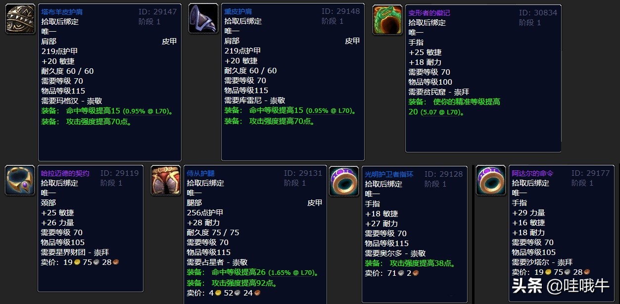 魔兽世界TBC：盘点野德装备速成之不完全攻略