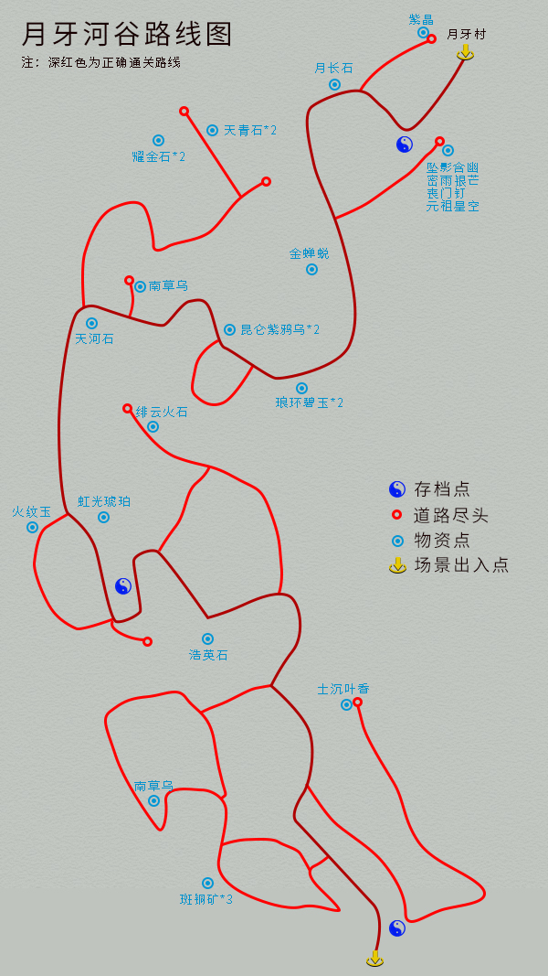 单机游戏《仙剑4》完整图文攻略，详细地图物资标记