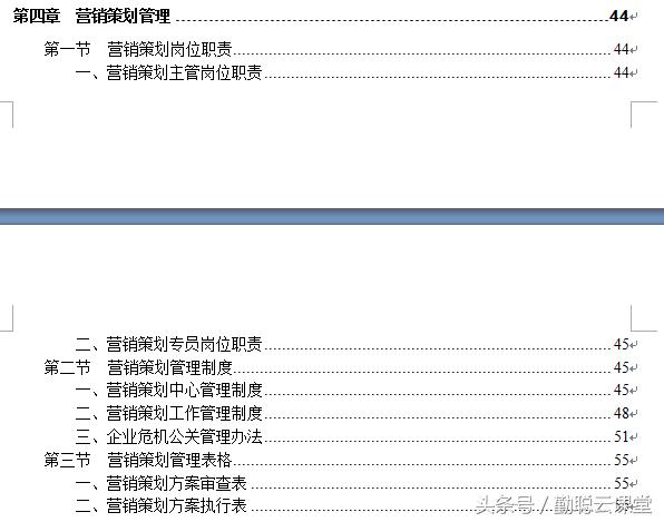 管理工具：营销部架构 权责 制度 表格全套标准 一文在手管理无忧