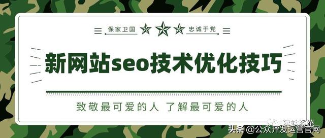 新网站seo技术优化技巧