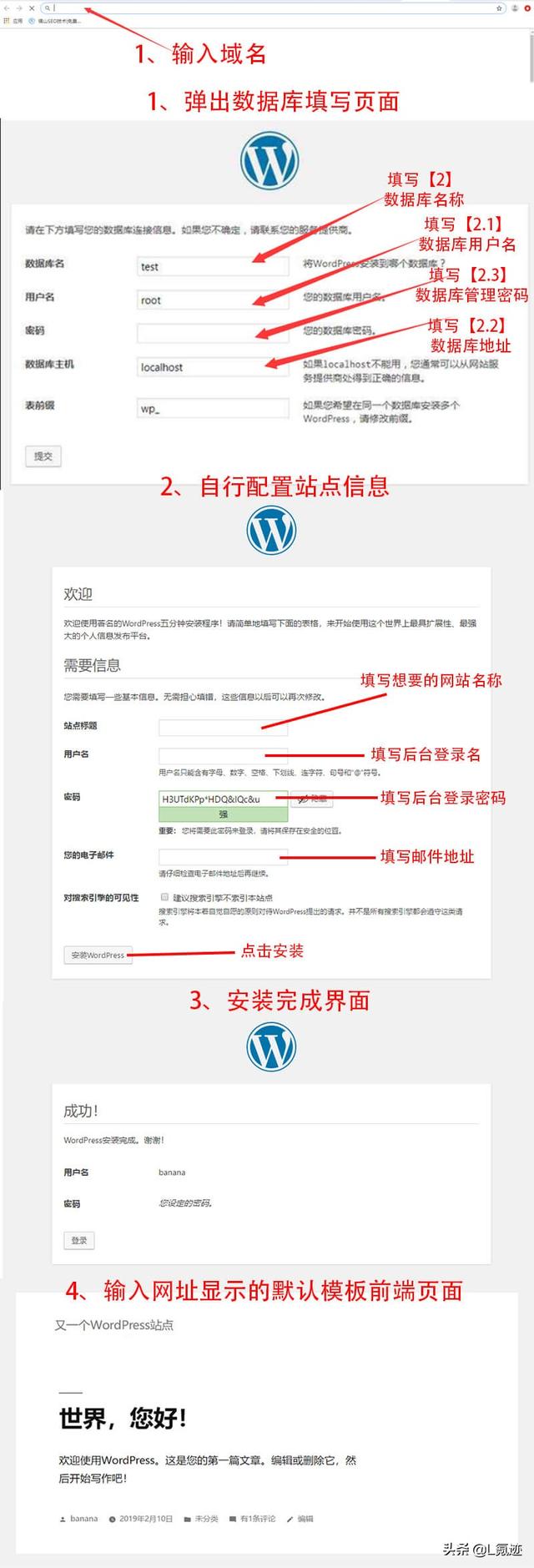 Wordpress免费建站图文教程（四）：3分钟快速搭建网站