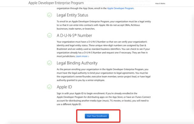 IOS企业签名：苹果企业账号申请流程