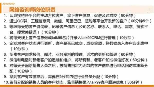 谈谈网络推广团队每天工作流程、工作标准、考核