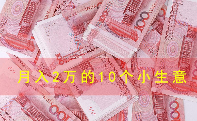 适合新手做的小生意，月入2万的10个小生意