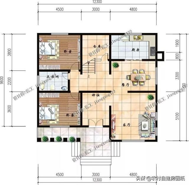 5款新农村自建房设计，带堂屋才完美，2和4最实用