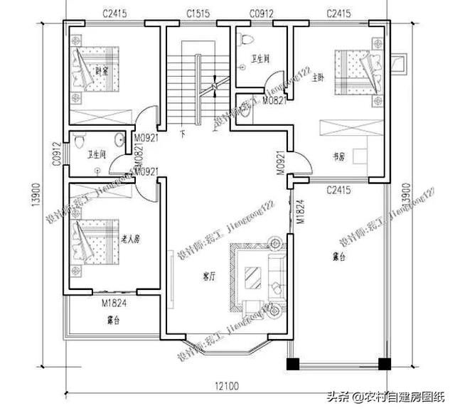 5款新农村自建房设计，带堂屋才完美，2和4最实用