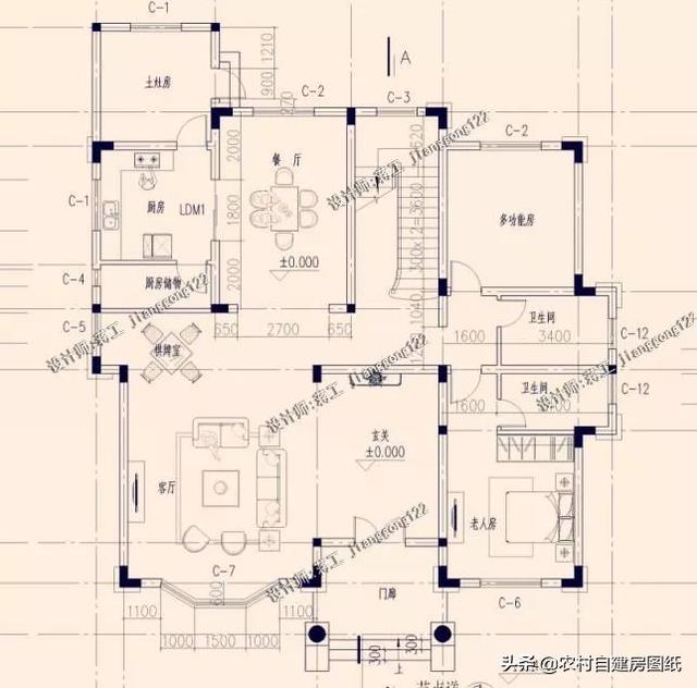 5款新农村自建房设计，带堂屋才完美，2和4最实用