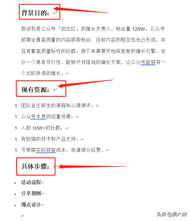 方案模板：公众号粉丝增长活动策划（附案例、SOP、物料准备…）