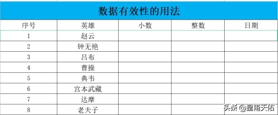 Excel基础操作小技巧：数据有效性设置