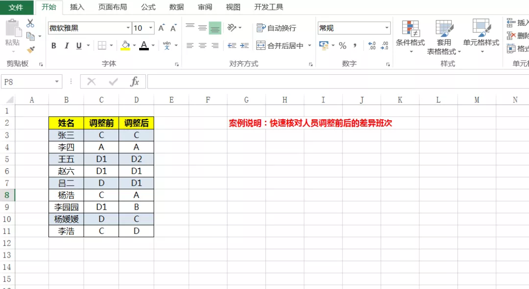 单元格差异数据核对，Excel三种方法来解决，最简单的用=号就搞定