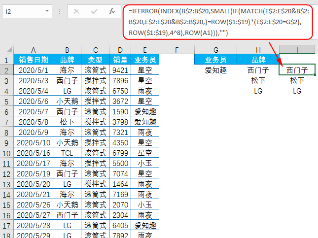 提取不重复数据只需一个函数