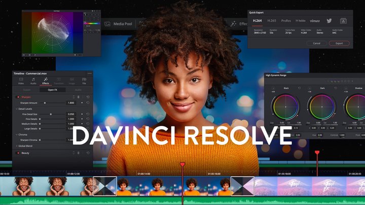 DaVinci Resolve - 免费专业的剪辑调色特效和音频后期制作软件