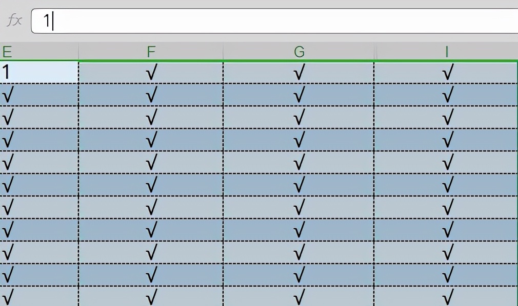 如何快速在表格中输入√ 或是 ×