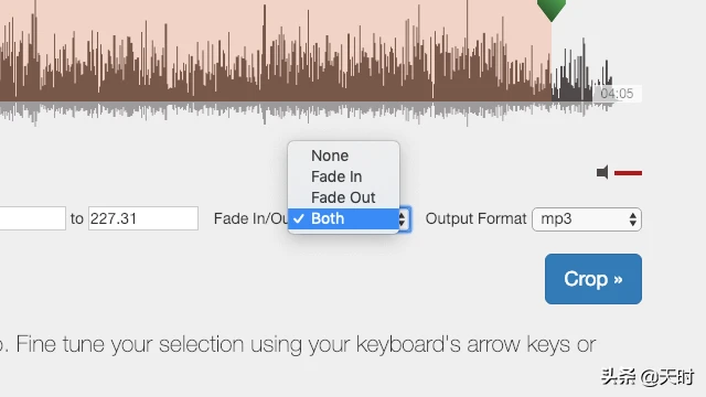 线上MP3 剪辑工具，可淡入淡出、调整速度或反向播放