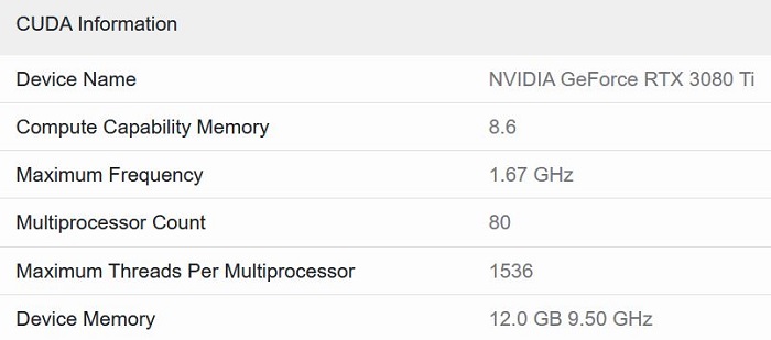 RTX 3080 Ti拥有34 TFLOPS算力：CUDA性能与RTX 3090相当