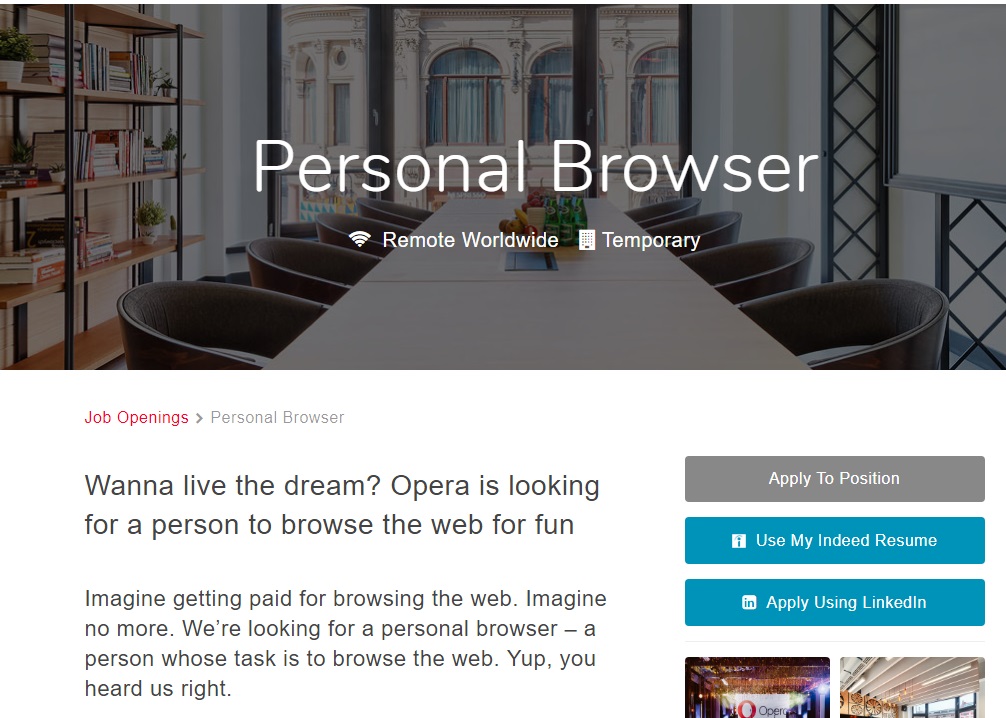 Opera 寻找“个人浏览器”：两周内薪酬约 63415 元