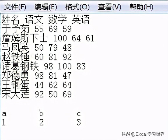 如何将 txt 格式的表格转换成 Excel？