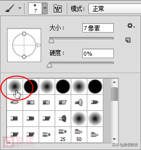 详细步骤——在PS中用形状动态画笔描边