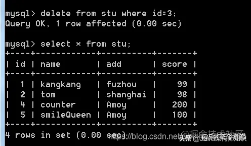 Mysql常用基础操作命令及数据操作命令一览