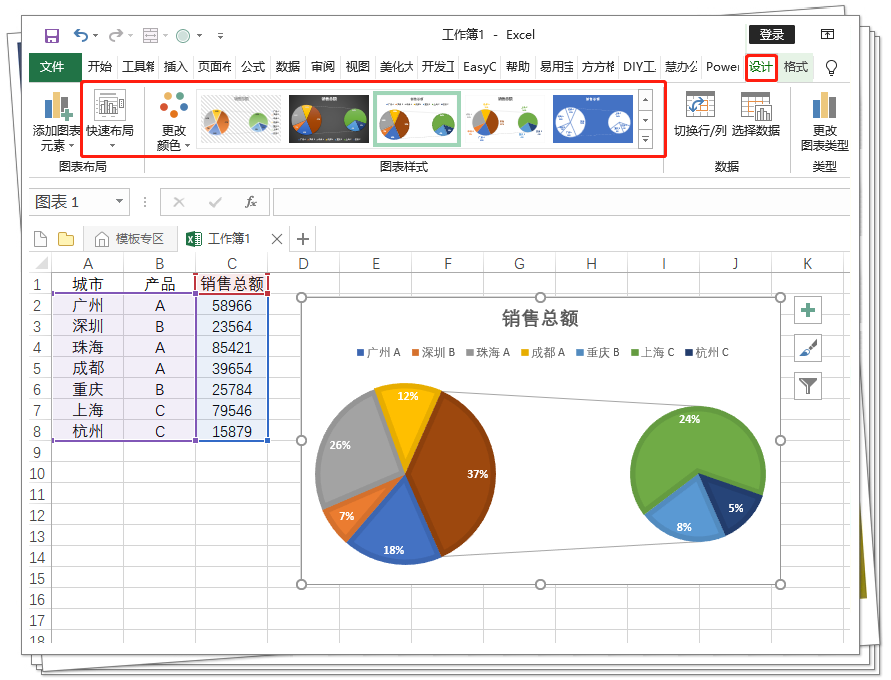 Excel图表很难做？3种方法教你快速制作出高级漂亮的图表