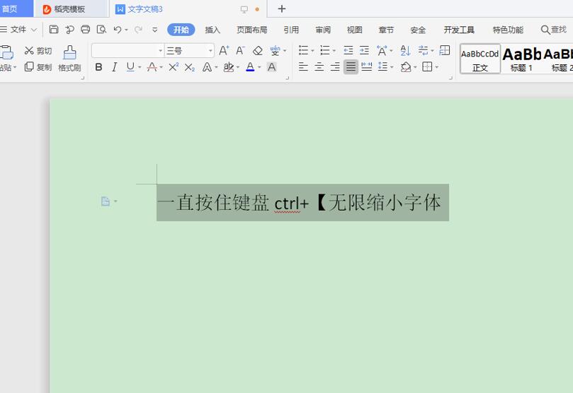 职场办公—Word 里的字体如何无限放大或缩小