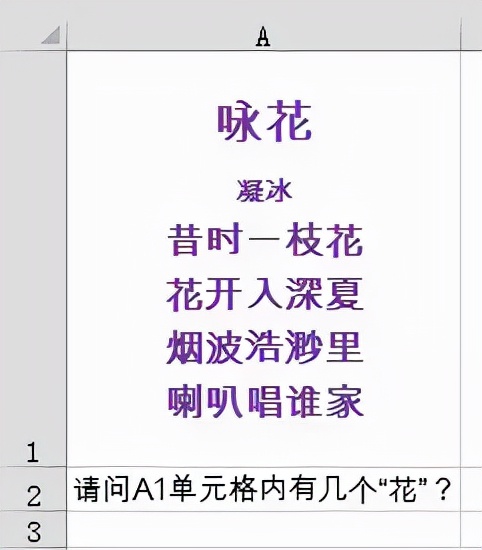 计算单元格内指定的字符数