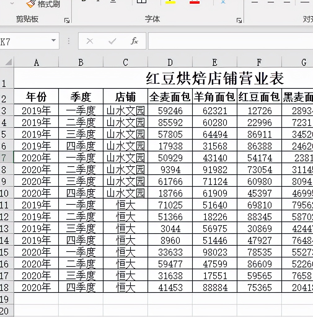 excel如何拆分表格？