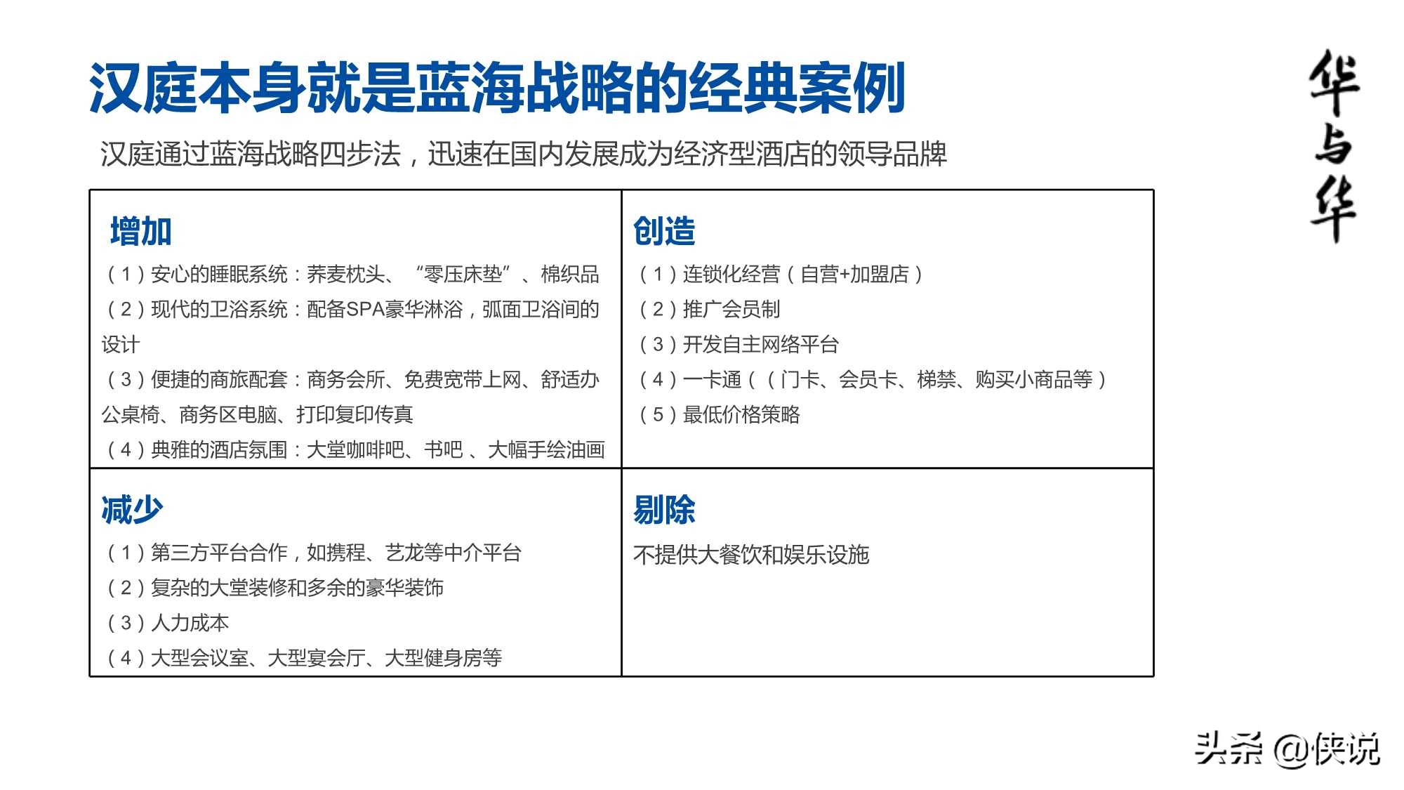 酒店品牌：汉庭新蓝海战略品牌策划方案（经典）