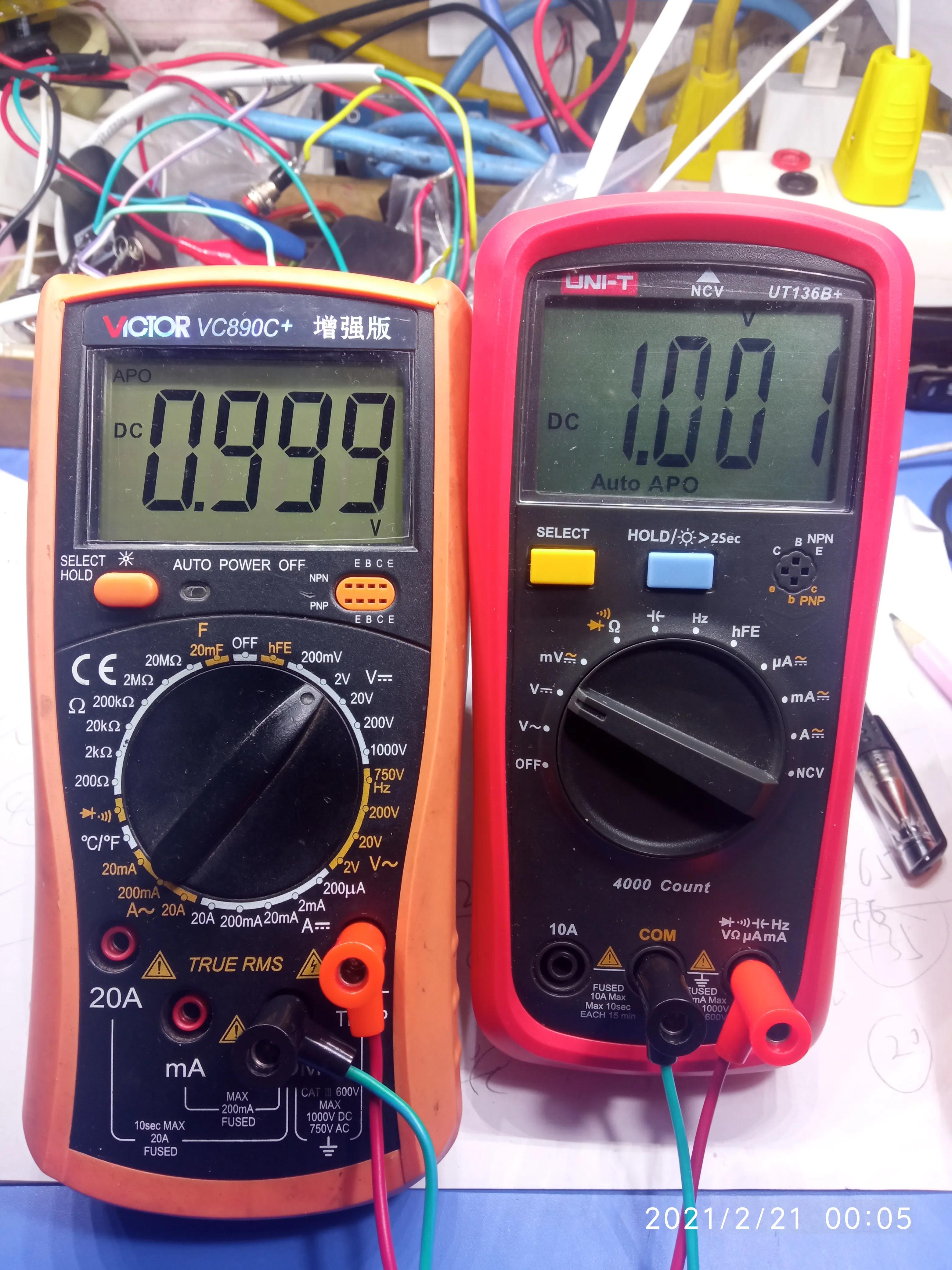 百元内万用表胜利VC890C+和优利德UT136B+对比测评