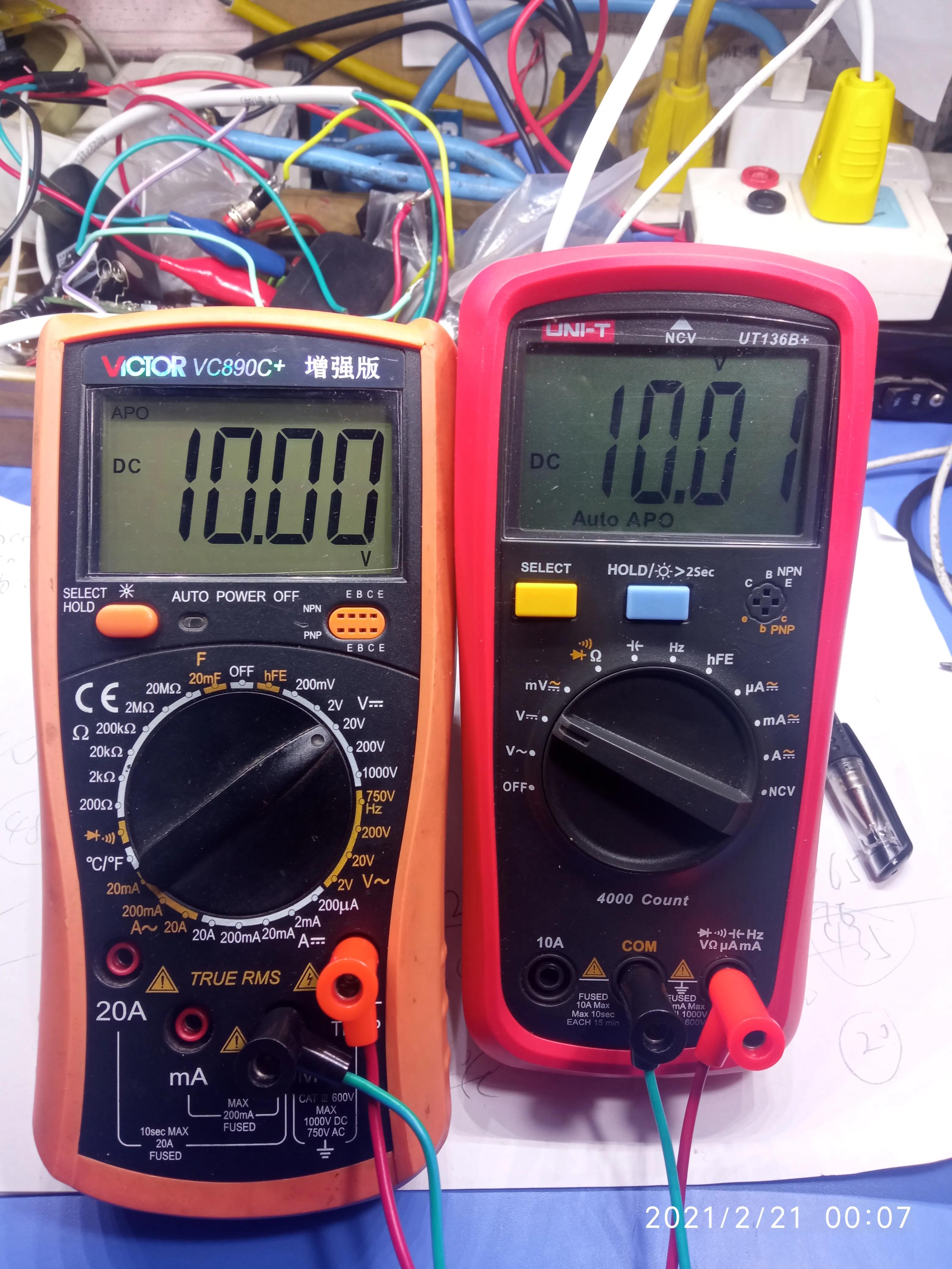 百元内万用表胜利VC890C+和优利德UT136B+对比测评