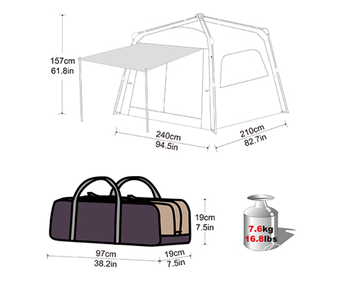 KingCamp第五代速搭帐篷