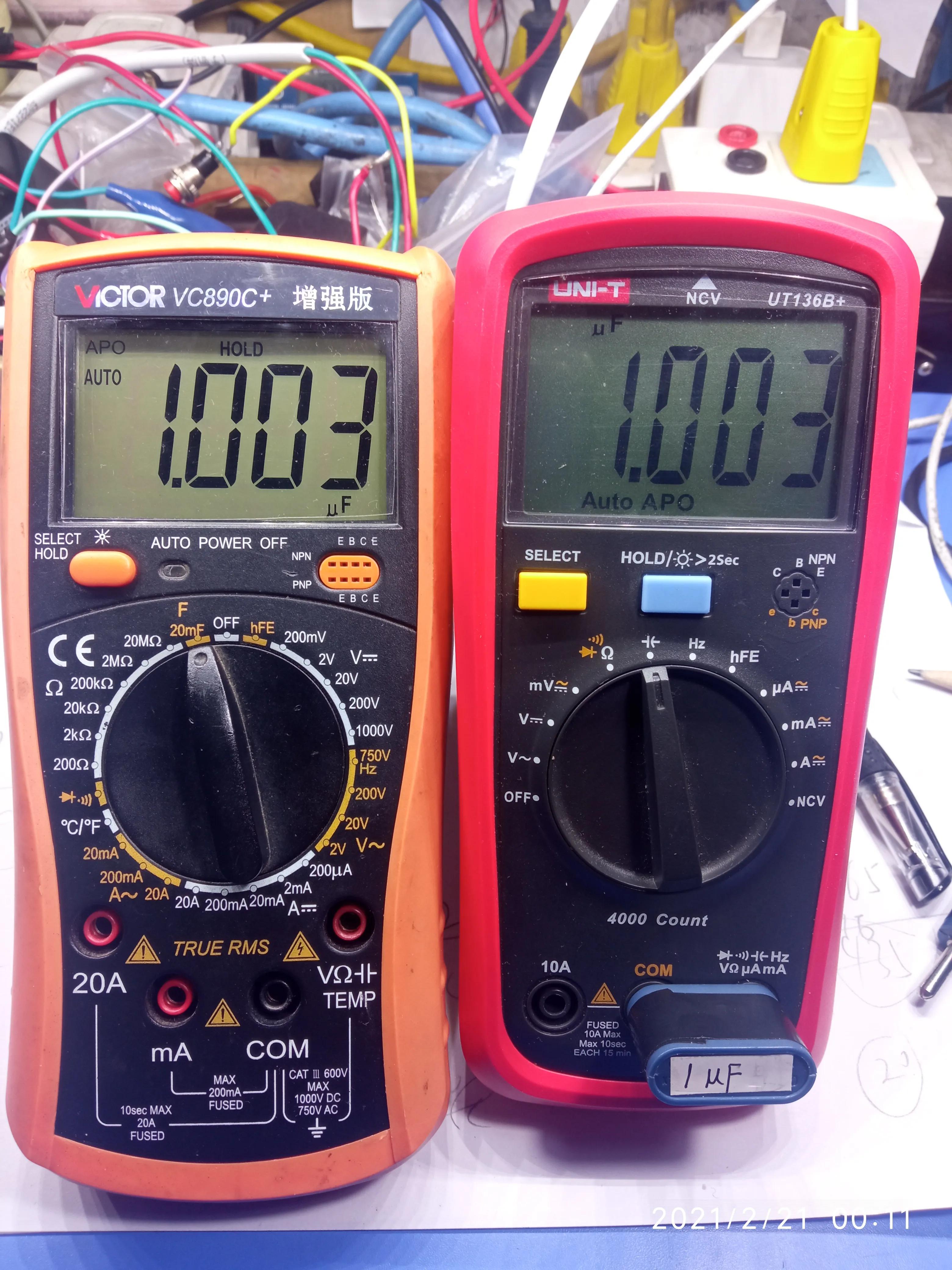 百元内万用表胜利VC890C+和优利德UT136B+对比测评