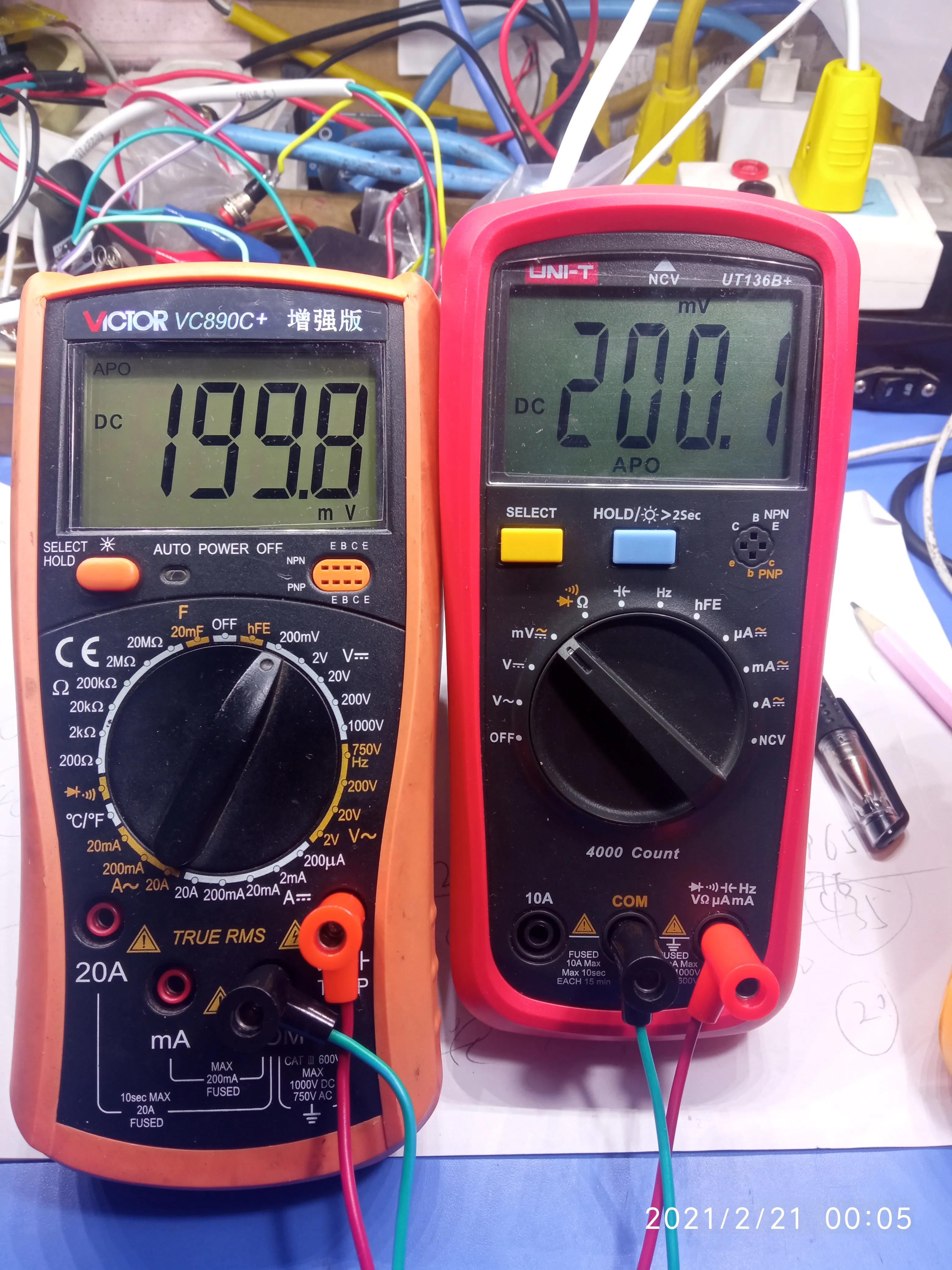 百元内万用表胜利VC890C+和优利德UT136B+对比测评