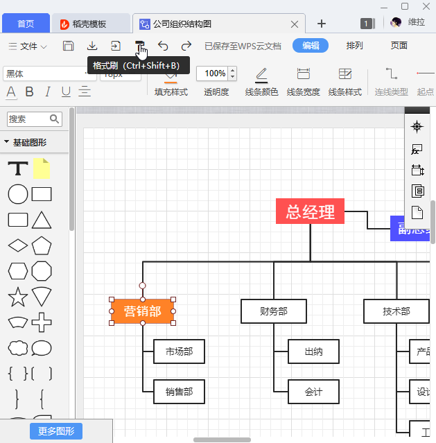 WPS流程图怎么画图片